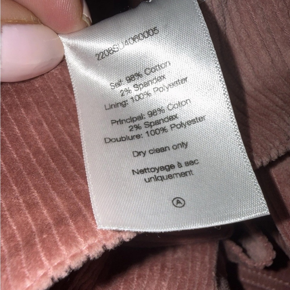 Veronica Beard Jiva cropped cotton-blend corduroy wide-leg pants Mauvewood 8 - Picture 14 of 14